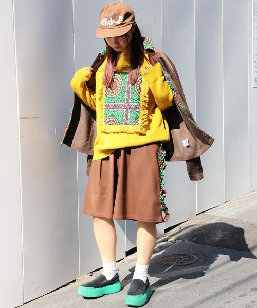 moyan ecri(モヤン エクリ)の「<moyan ecri>アフリカフリンジフレームニットプルオーバーAFRICA FRINGE FRAME KNIT PULLOVER(ニット/セーター・メンズ・グリーン/ピンク/マスタード/ダークグレー・L/M)」の22枚目の写真