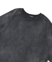 BEN DAVIS/WHITE LABEL | 【BEN DAVIS(ベンデイビス)】70'S FIT F-SLEEVE CREW / 加工 裏起毛 クルーネック スウェット ラグラン 短丈 裏毛(スウェット)