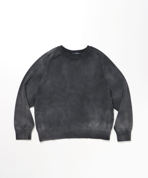 BEN DAVIS/WHITE LABEL（ベンデイビス ホワイトラベル）の「【BEN DAVIS（ベンデイビス）】70'S FIT F-SLEEVE CREW / 加工 裏起毛 クルーネック スウェット ラグラン 短丈 裏毛（スウェット・メンズ・グレー/ブラック/ネイビー・MEDIUM/LARGE/X-LARGE）」の4枚目の写真