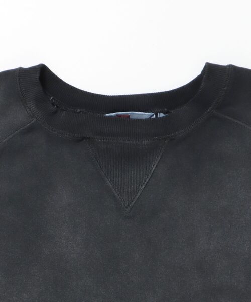 BEN DAVIS/WHITE LABEL（ベンデイビス ホワイトラベル）の「【BEN DAVIS（ベンデイビス）】70'S FIT F-SLEEVE CREW / 加工 裏起毛 クルーネック スウェット ラグラン 短丈 裏毛（スウェット・メンズ・グレー/ブラック/ネイビー・MEDIUM/LARGE/X-LARGE）」の6枚目の写真