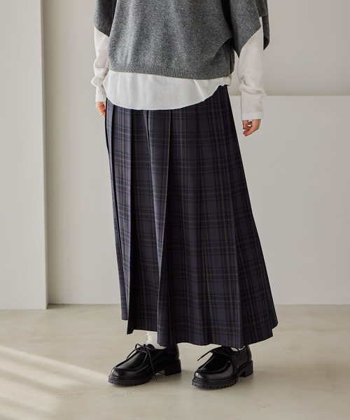 studio CLIP（スタディオクリップ）の「チェックプリーツスカート（スカート・レディース・ブラウン/グリーン/チャコール・MEDIUM/LARGE）」の18枚目の写真