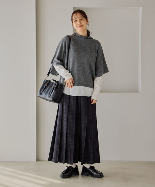 studio CLIP（スタディオクリップ）の「チェックプリーツスカート（スカート・レディース・ブラウン/グリーン/チャコール・MEDIUM/LARGE）」の20枚目の写真