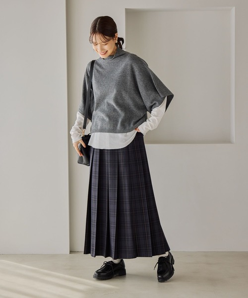 studio CLIP（スタディオクリップ）の「チェックプリーツスカート（スカート・レディース・ブラウン/グリーン/チャコール・MEDIUM/LARGE）」の21枚目の写真
