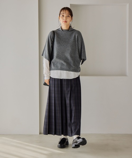 studio CLIP（スタディオクリップ）の「チェックプリーツスカート（スカート・レディース・ブラウン/グリーン/チャコール・MEDIUM/LARGE）」の22枚目の写真