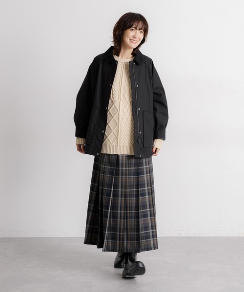 studio CLIP（スタディオクリップ）の「チェックプリーツスカート（スカート・レディース・ブラウン/グリーン/チャコール・MEDIUM/LARGE）」の4枚目の写真