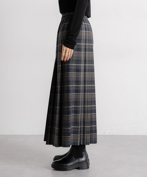 studio CLIP（スタディオクリップ）の「チェックプリーツスカート（スカート・レディース・ブラウン/グリーン/チャコール・MEDIUM/LARGE）」の8枚目の写真