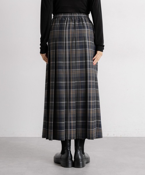 studio CLIP（スタディオクリップ）の「チェックプリーツスカート（スカート・レディース・ブラウン/グリーン/チャコール・MEDIUM/LARGE）」の9枚目の写真