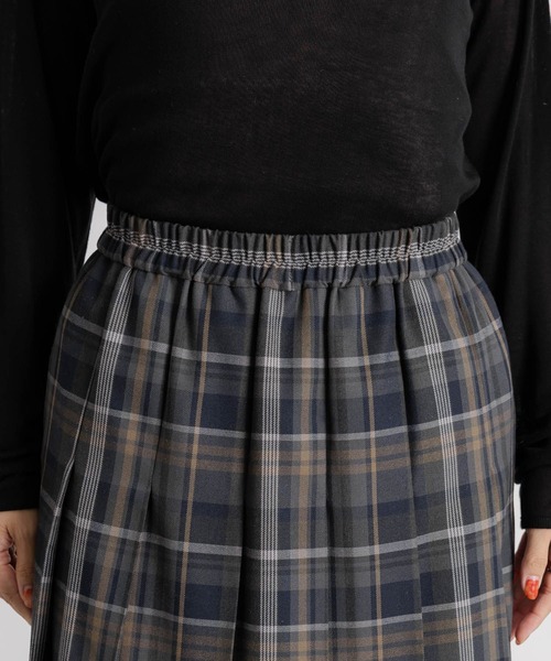 studio CLIP（スタディオクリップ）の「チェックプリーツスカート（スカート・レディース・ブラウン/グリーン/チャコール・MEDIUM/LARGE）」の10枚目の写真