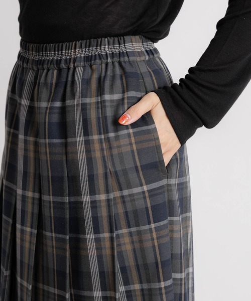 studio CLIP（スタディオクリップ）の「チェックプリーツスカート（スカート・レディース・ブラウン/グリーン/チャコール・MEDIUM/LARGE）」の11枚目の写真