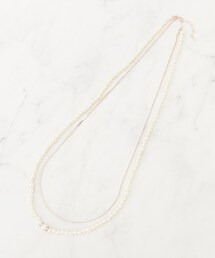 grove | パール調ダイヤレーン2連ネックレス(ネックレス)