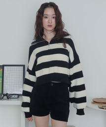 WEGO | WEGO/【25年秋冬新作】ハーフジップニットプルオーバー(ニット/セーター)