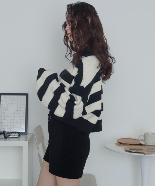 WEGO（ウィゴー）の「WEGO/ハーフジップニットプルオーバー（ニット/セーター・レディース・ホワイト系その他5・FREE）」の8枚目の写真