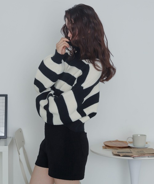 WEGO（ウィゴー）の「WEGO/ハーフジップニットプルオーバー（ニット/セーター・レディース・ホワイト系その他5・FREE）」の10枚目の写真