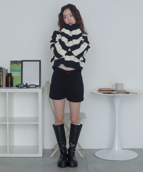 WEGO（ウィゴー）の「WEGO/ハーフジップニットプルオーバー（ニット/セーター・レディース・ホワイト系その他5・FREE）」の12枚目の写真