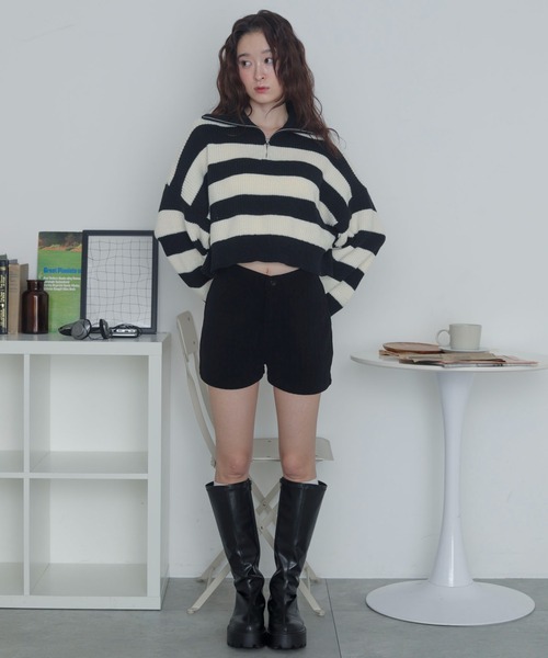 WEGO（ウィゴー）の「WEGO/ハーフジップニットプルオーバー（ニット/セーター・レディース・ホワイト系その他5・FREE）」の15枚目の写真