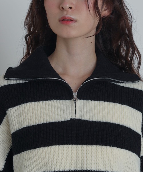 WEGO（ウィゴー）の「WEGO/ハーフジップニットプルオーバー（ニット/セーター・レディース・ホワイト系その他5・FREE）」の16枚目の写真