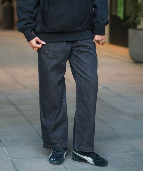 Dickies（ディッキーズ）の「【DICKIES/ディッキーズ】TCツイル デニム ワイドイージーパンツ（その他パンツ・メンズ・スミクロ/インディゴブルー/ブラック・X-LARGE/MEDIUM/LARGE）」の12枚目の写真