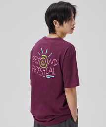 [ビヨンドフィジカル]コットンルーズフィット半袖Tシャツ_プラムパープル