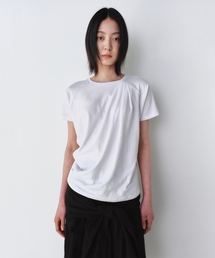 リネンコットンドレープTシャツホワイト