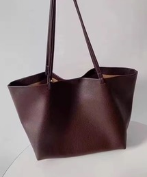enlit（エンリット）の「【 enlit 】 フェイクレザー シンプル トートバッグ ≪ A4収納 ≫（トートバッグ）」