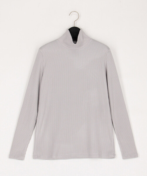 COMME CA(コムサ)の「〔 Sサイズ 〕 ラグウォームリブニット ハイネックプルオーバー(Tシャツ/カットソー・レディース・ライトグレー/ブラック/ブルー/グレー/オフホワイト・5号)」の1枚目の写真