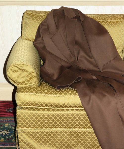 ADAM ET ROPE'（アダムエロペ）の「【EMOELLE】Colombo カシミヤブレンドリバーコート（その他アウター・レディース・ベージュ系その他/イエロー系その他3/チャコールグレー・38/36）」の6枚目の写真