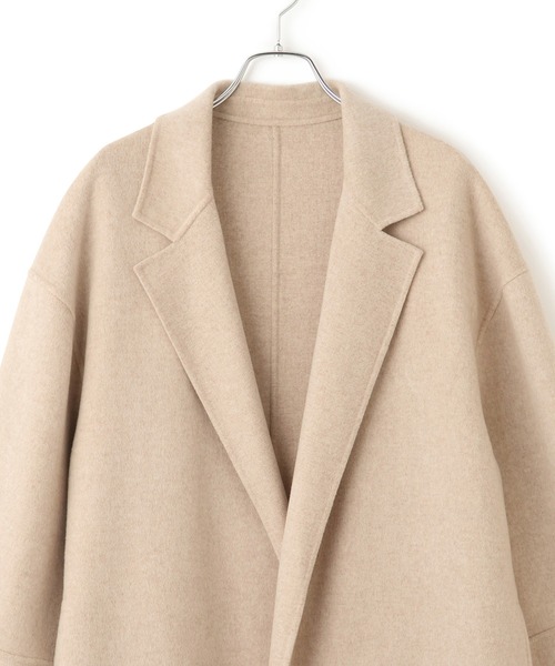 ADAM ET ROPE'（アダムエロペ）の「【EMOELLE】Colombo カシミヤブレンドリバーコート（その他アウター・レディース・ベージュ系その他/イエロー系その他3/チャコールグレー・38/36）」の19枚目の写真