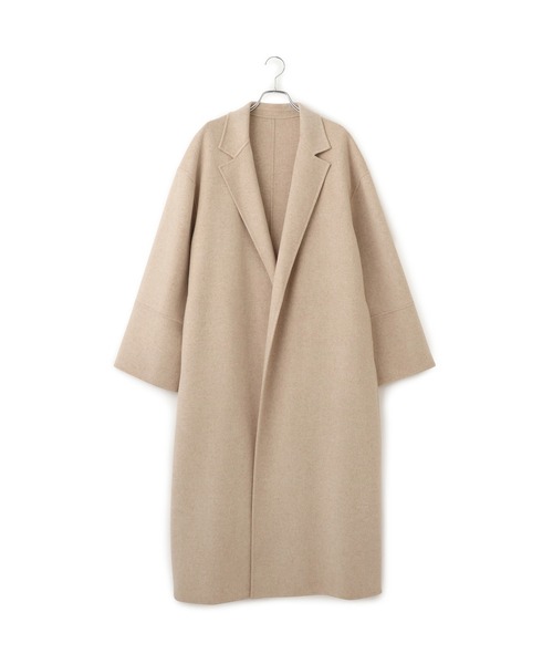 ADAM ET ROPE'（アダムエロペ）の「【EMOELLE】Colombo カシミヤブレンドリバーコート（その他アウター・レディース・ベージュ系その他/イエロー系その他3/チャコールグレー・38/36）」の17枚目の写真
