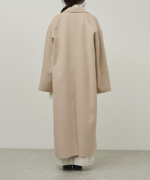 ADAM ET ROPE'（アダムエロペ）の「【EMOELLE】Colombo カシミヤブレンドリバーコート（その他アウター・レディース・ベージュ系その他/イエロー系その他3/チャコールグレー・38/36）」の8枚目の写真