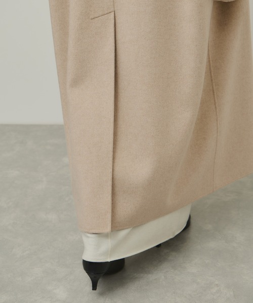 ADAM ET ROPE'（アダムエロペ）の「【EMOELLE】Colombo カシミヤブレンドリバーコート（その他アウター・レディース・ベージュ系その他/イエロー系その他3/チャコールグレー・38/36）」の9枚目の写真
