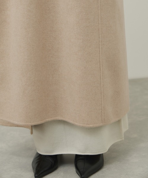 ADAM ET ROPE'（アダムエロペ）の「【EMOELLE】Colombo カシミヤブレンドリバーコート（その他アウター・レディース・ベージュ系その他/イエロー系その他3/チャコールグレー・38/36）」の14枚目の写真