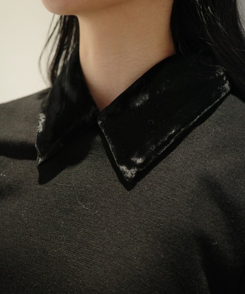 セール】CLANE VELOR COLLAR KNIT TOPS（ニット/セーター）｜CLANE