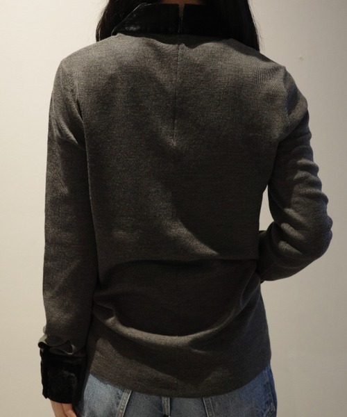 CLANE VELOR COLLAR KNIT TOPS（ニット/セーター）｜CLANE（クラネ）の