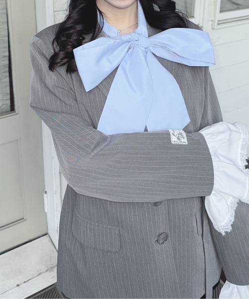 one way（ワンウェイ）の「ボウタイブラウス（シャツ/ブラウス・レディース・ブルー/ホワイト・FREE）」の15枚目の写真