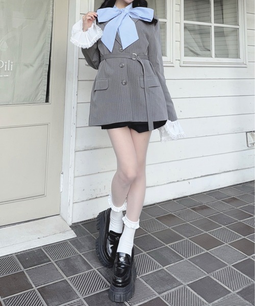 one way（ワンウェイ）の「ボウタイブラウス（シャツ/ブラウス・レディース・ブルー/ホワイト・FREE）」の16枚目の写真