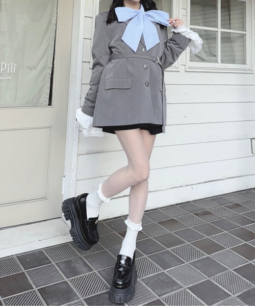 one way（ワンウェイ）の「ボウタイブラウス（シャツ/ブラウス・レディース・ブルー/ホワイト・FREE）」の18枚目の写真