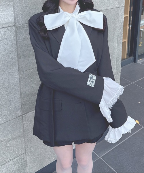 one way（ワンウェイ）の「ボウタイブラウス（シャツ/ブラウス・レディース・ブルー/ホワイト・FREE）」の7枚目の写真