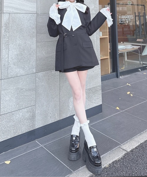 one way（ワンウェイ）の「ボウタイブラウス（シャツ/ブラウス・レディース・ブルー/ホワイト・FREE）」の12枚目の写真