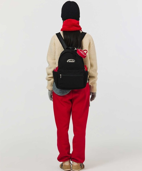 EMIS(イミス)の「ESSENTIAL JERSEY BACKPACK(バックパック/リュック・レディース・ブラック/ミックスグレー・FREE)」の4枚目の写真