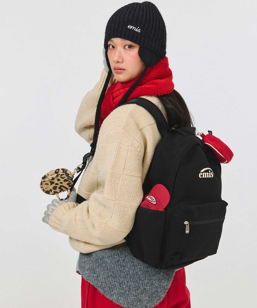 EMIS(イミス)の「ESSENTIAL JERSEY BACKPACK(バックパック/リュック・レディース・ブラック/ミックスグレー・FREE)」の5枚目の写真