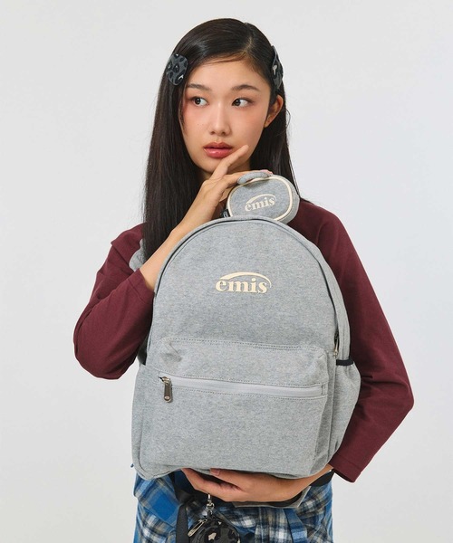 EMIS(イミス)の「ESSENTIAL JERSEY BACKPACK(バックパック/リュック・レディース・ブラック/ミックスグレー・FREE)」の15枚目の写真