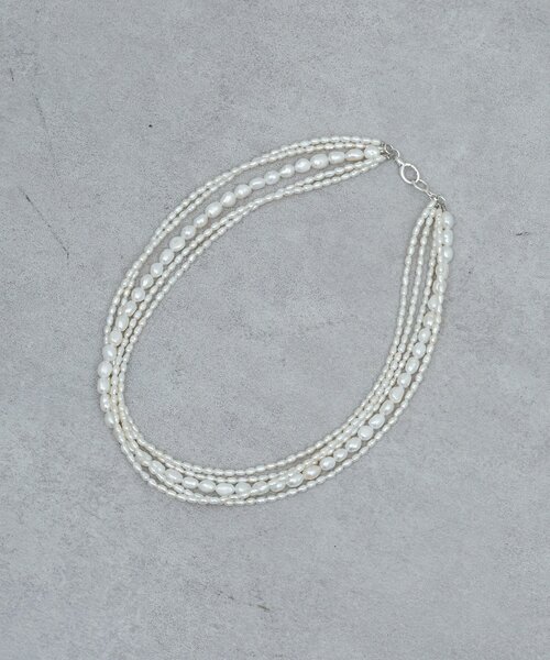 GALLARDAGALANTE(ガリャルダガランテ)の「【2.718】MIXパール5連ネックレス(リング・レディース・シルバー系その他4・FREE)」の4枚目の写真