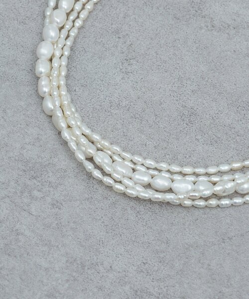 GALLARDAGALANTE(ガリャルダガランテ)の「【2.718】MIXパール5連ネックレス(リング・レディース・シルバー系その他4・FREE)」の6枚目の写真