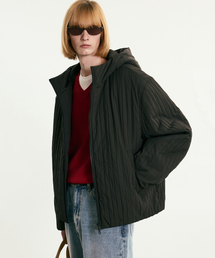 TNGT（ティーエヌジーティー）の「Light Padded Hoodie Jacket (Dark Khaki) TNJU5F107K2（ダウンジャケット/コート）」