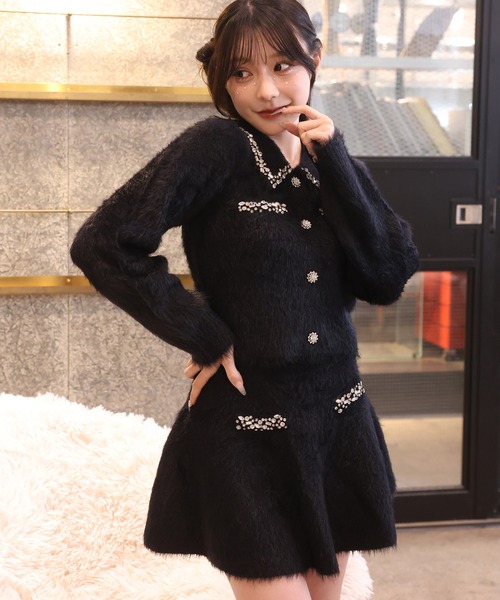 Twinkle collection】ビジューシャギーセットアップ（セットアップ