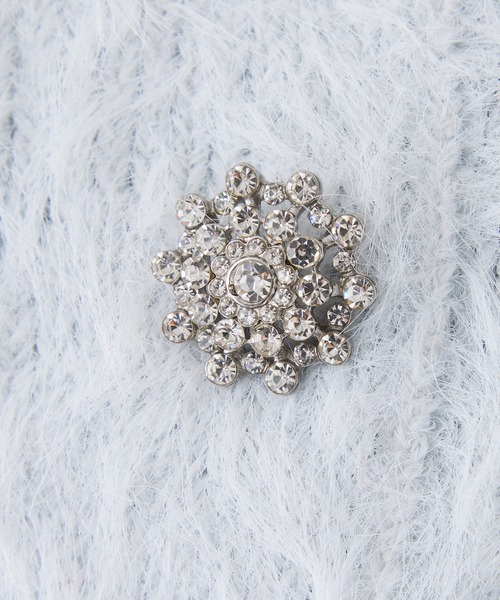 one after another NICE CLAUP（ワンアフターアナザーナイスクラップ）の「【Twinkle collection】ビジューシャギーセットアップ（セットアップ・レディース・サックスブルー/ブラック/オフホワイト・FREE）」の13枚目の写真