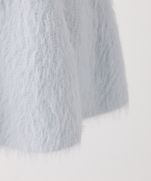 one after another NICE CLAUP（ワンアフターアナザーナイスクラップ）の「【Twinkle collection】ビジューシャギーセットアップ（セットアップ・レディース・サックスブルー/ブラック/オフホワイト・FREE）」の4枚目の写真