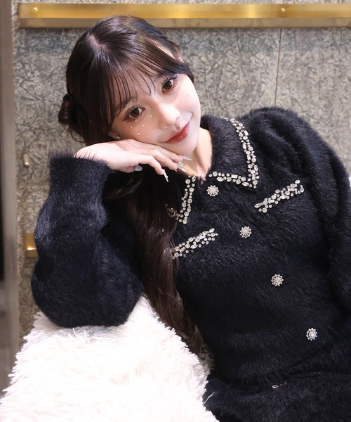 Twinkle collection】ビジューシャギーセットアップ（セットアップ