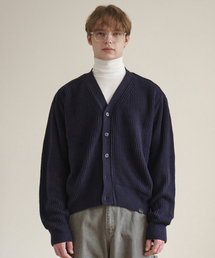 ESN（イーエスエヌ）の「Vネックオーバーサイズニットカーディガンネイビー（カーディガン/ボレロ）」