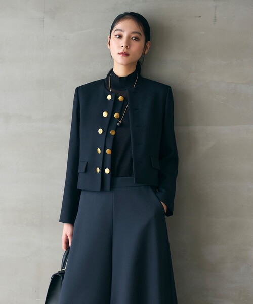 ANAYI(アナイ)の「シアーハイネック プルオーバー(ニット/セーター・レディース・ネイビー/ベージュ/ブラック/オフホワイト・36/38)」の13枚目の写真